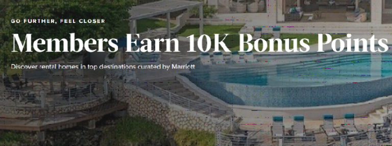 Marriott Bonvoy: 10’000 bonus points with Homes & Villas